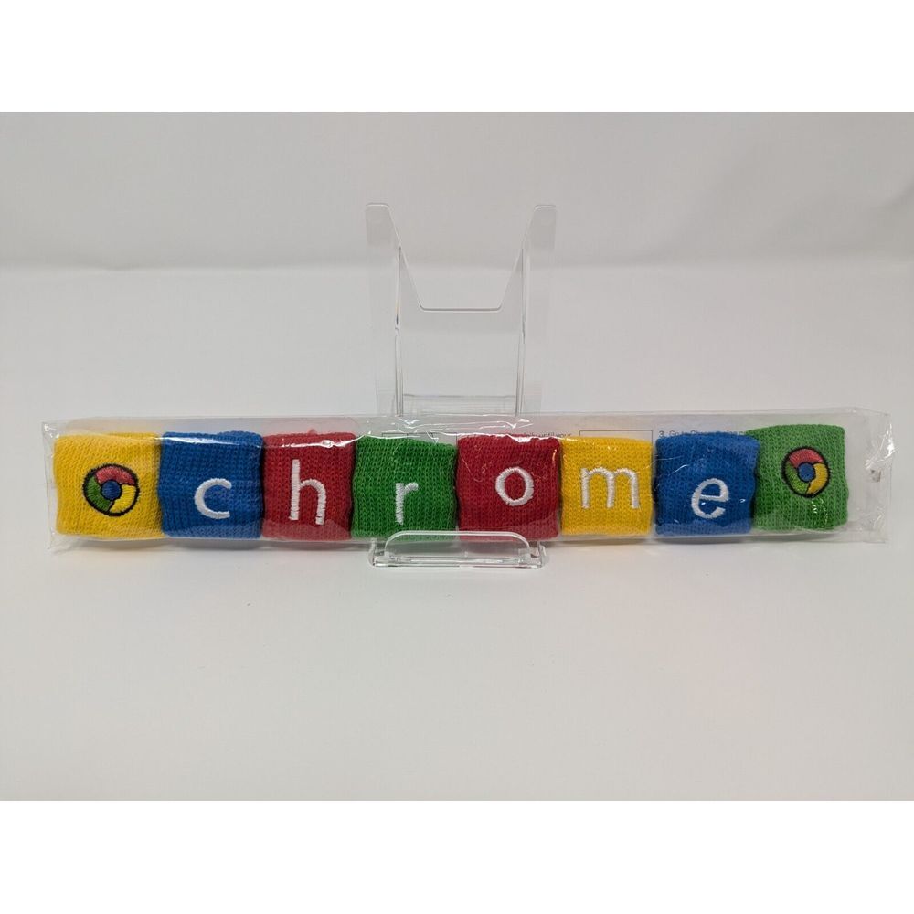 Google Chrome Finger Sweatbands‎ Chromercise Promotional Internet History NEW
